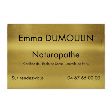 Plaque Naturopathe en Laiton