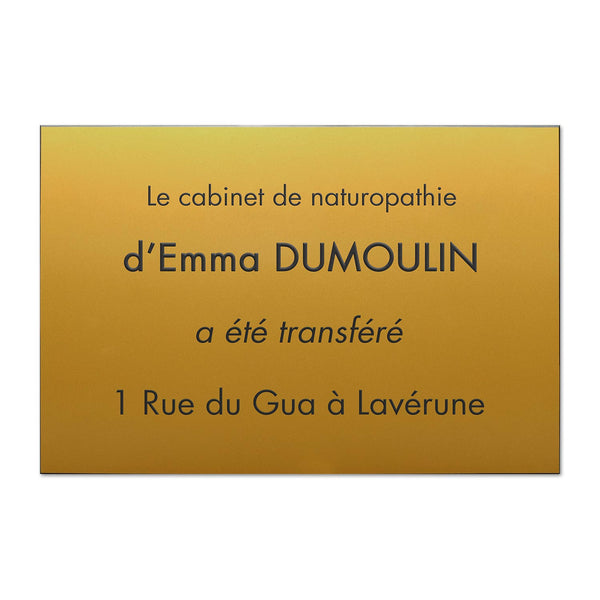 Plaque Naturopathe en Plastique