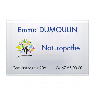 Plaque Naturopathe en Plexi quadri