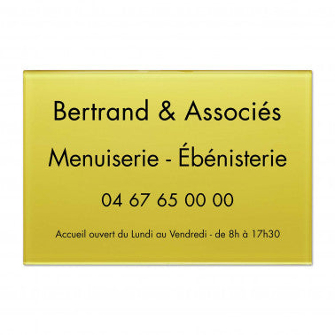 Plaque Entreprise en Plexiglass