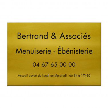 Plaque Entreprise en Aluminium