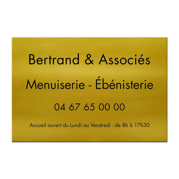 Plaque Entreprise en Aluminium