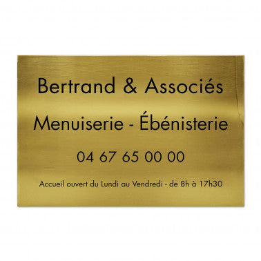 Plaque Entreprise en Laiton