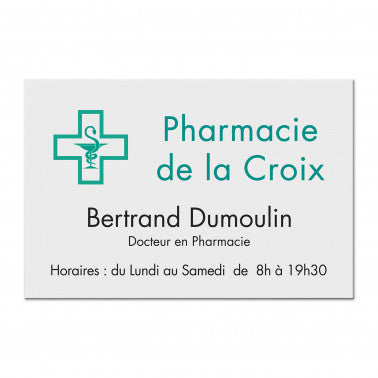 Plaque Pharmacie en Dibond quadri