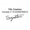 Tampon signature Numéro de compte