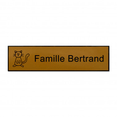 Plaque boite aux lettres chat
