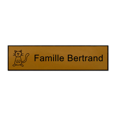 Plaque boite aux lettres chat