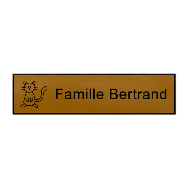 Plaque boite aux lettres chat