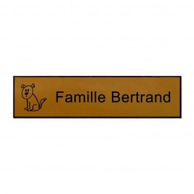 Plaque boite aux lettres chien