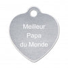 Porte clé grand coeur alu