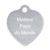 Porte clé grand coeur alu