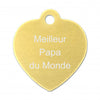 Porte clé grand coeur alu