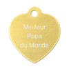 Porte clé grand coeur alu