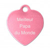 Porte clé grand coeur alu