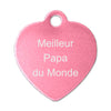 Porte clé grand coeur alu