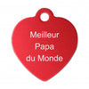 Porte clé grand coeur alu