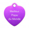 Porte clé grand coeur alu