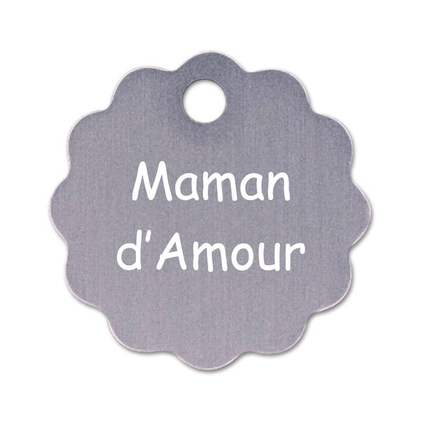 Porte clé grande fleur alu