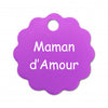 Porte clé grande fleur alu