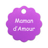 Porte clé grande fleur alu