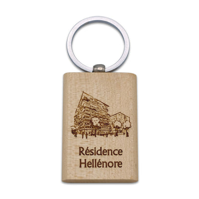 Porte clé gravé en bois