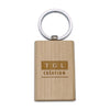 Porte clé bois gravé Recto Verso