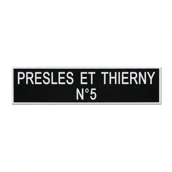 Plaque de taxi Noir / Blanc
