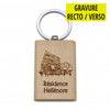 Porte clé bois personnalisé recto/verso