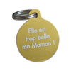 Porte clé médaillon rond alu