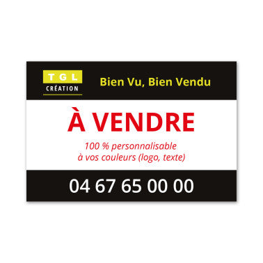 Panneau immo personnalisé 30 x 20 cm