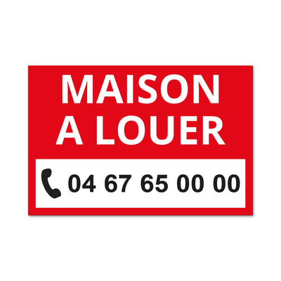 Panneau Maison à Louer - 30 x 20 cm