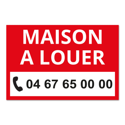 Panneau Maison à Louer - 60 x 40 cm