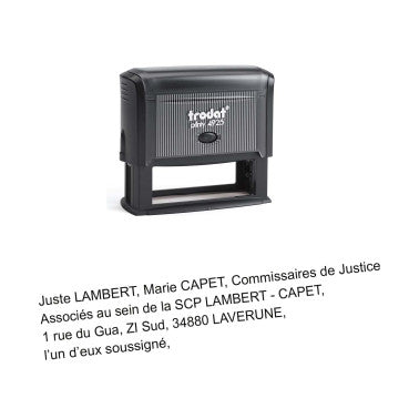 Tampon Commissaire de Justice 4925