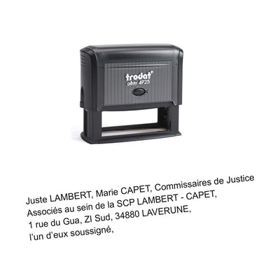 Tampon Commissaire de Justice 4925