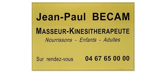 Plaque professionnelle